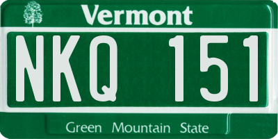 VT license plate NKQ151