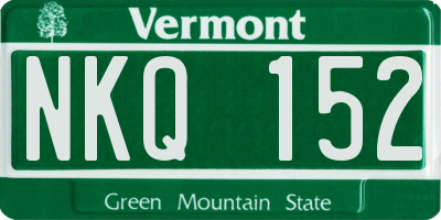 VT license plate NKQ152