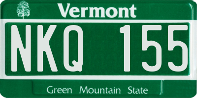 VT license plate NKQ155