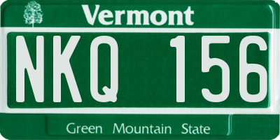 VT license plate NKQ156