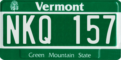 VT license plate NKQ157