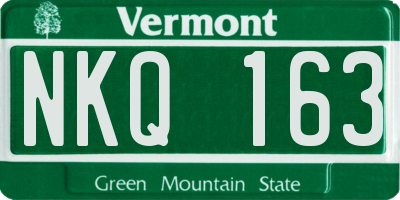 VT license plate NKQ163