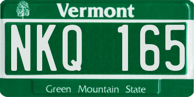 VT license plate NKQ165