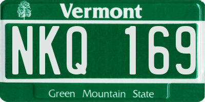 VT license plate NKQ169