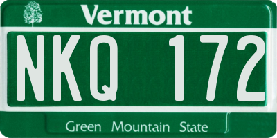 VT license plate NKQ172