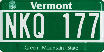 VT license plate NKQ177