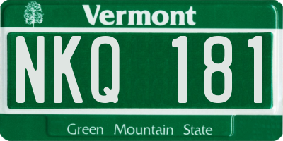 VT license plate NKQ181