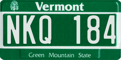 VT license plate NKQ184
