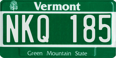 VT license plate NKQ185