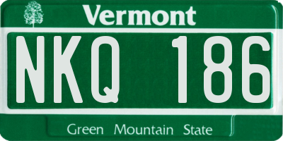 VT license plate NKQ186