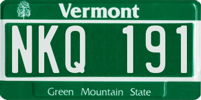 VT license plate NKQ191