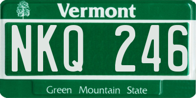 VT license plate NKQ246