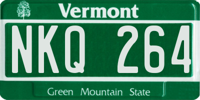 VT license plate NKQ264
