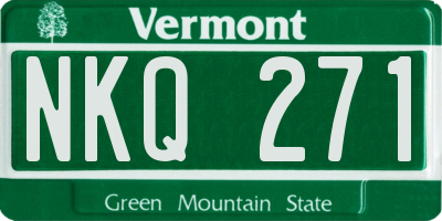 VT license plate NKQ271