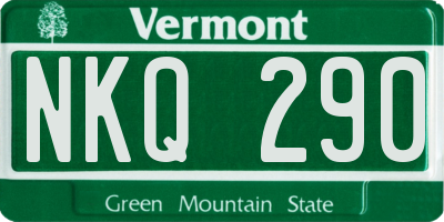 VT license plate NKQ290