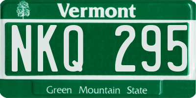 VT license plate NKQ295