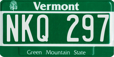 VT license plate NKQ297