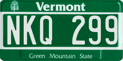 VT license plate NKQ299