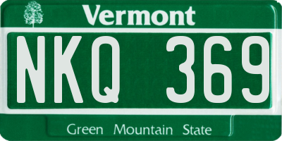 VT license plate NKQ369