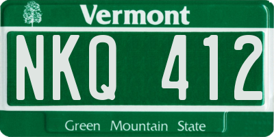 VT license plate NKQ412