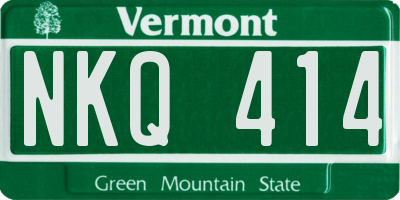 VT license plate NKQ414