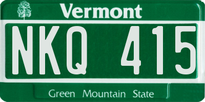 VT license plate NKQ415