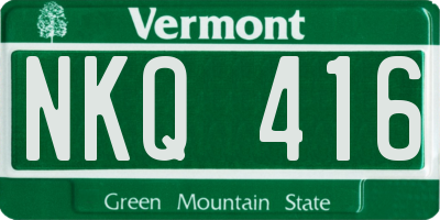 VT license plate NKQ416