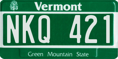 VT license plate NKQ421