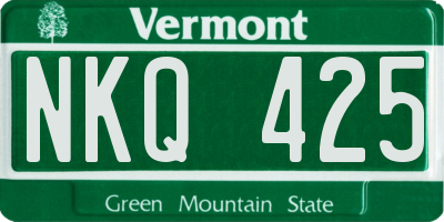 VT license plate NKQ425