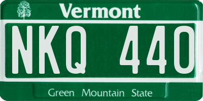 VT license plate NKQ440