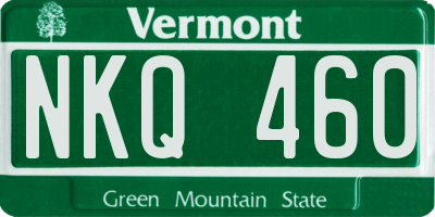VT license plate NKQ460