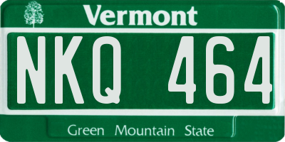 VT license plate NKQ464