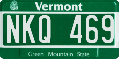 VT license plate NKQ469