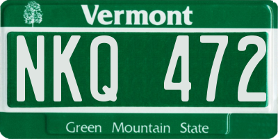 VT license plate NKQ472