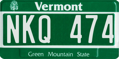 VT license plate NKQ474