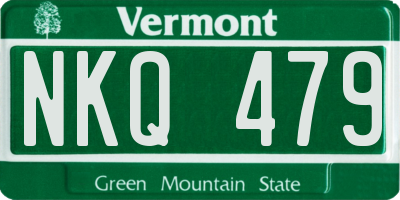 VT license plate NKQ479