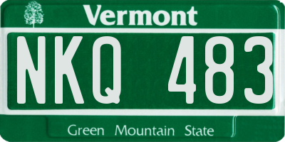 VT license plate NKQ483