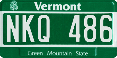 VT license plate NKQ486