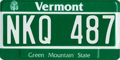 VT license plate NKQ487