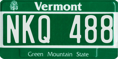 VT license plate NKQ488