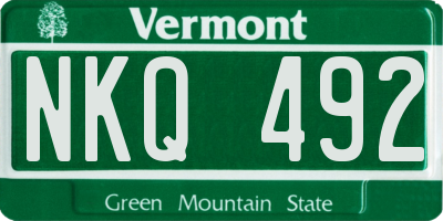 VT license plate NKQ492