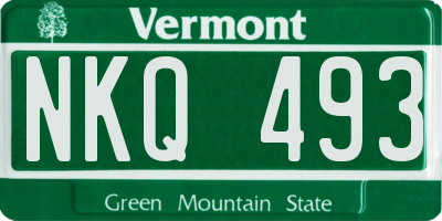 VT license plate NKQ493