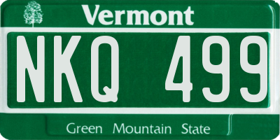 VT license plate NKQ499