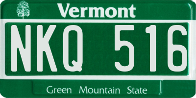 VT license plate NKQ516