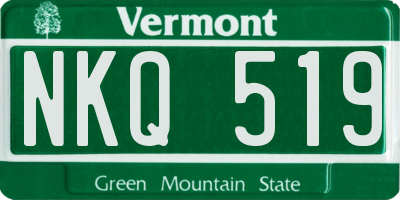 VT license plate NKQ519