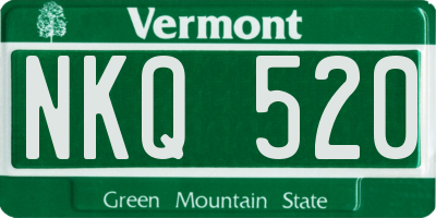 VT license plate NKQ520