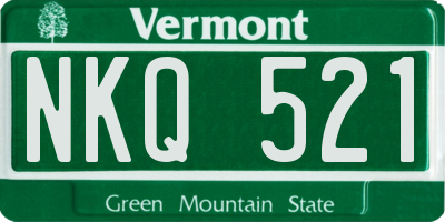 VT license plate NKQ521