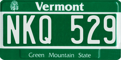 VT license plate NKQ529
