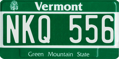 VT license plate NKQ556