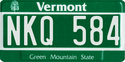 VT license plate NKQ584